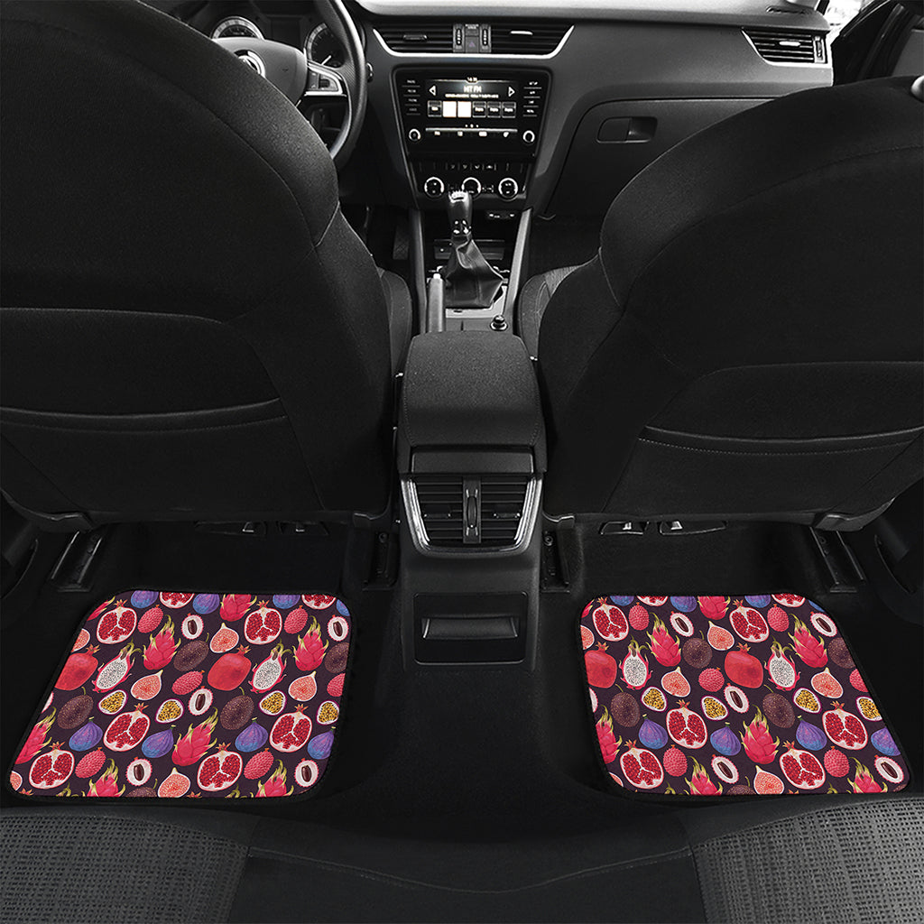 Tropical Summer Fruits Pattern Print Front and Back Car Floor Mats