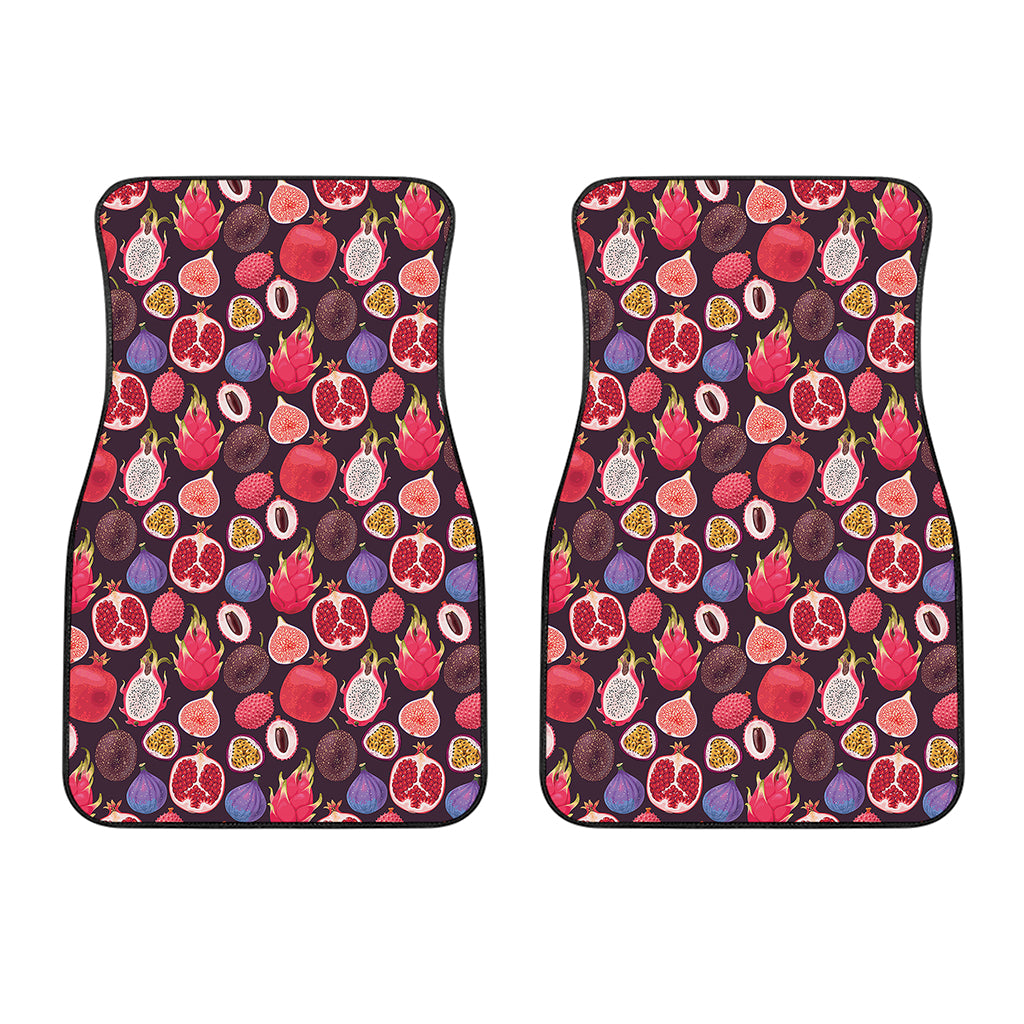 Tropical Summer Fruits Pattern Print Front Car Floor Mats