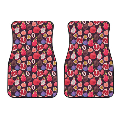 Tropical Summer Fruits Pattern Print Front Car Floor Mats