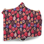 Tropical Summer Fruits Pattern Print Hooded Blanket