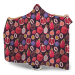 Tropical Summer Fruits Pattern Print Hooded Blanket