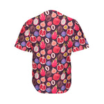 Tropical Summer Fruits Pattern Print Men's Baseball Jersey