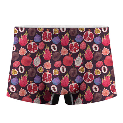 Tropical Summer Fruits Pattern Print Men's Boxer Briefs