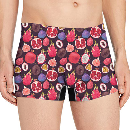Tropical Summer Fruits Pattern Print Men's Boxer Briefs