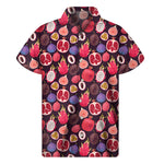 Tropical Summer Fruits Pattern Print Men's Short Sleeve Shirt