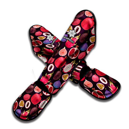 Tropical Summer Fruits Pattern Print Muay Thai Shin Guard