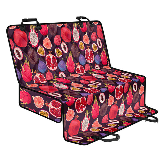 Tropical Summer Fruits Pattern Print Pet Car Back Seat Cover