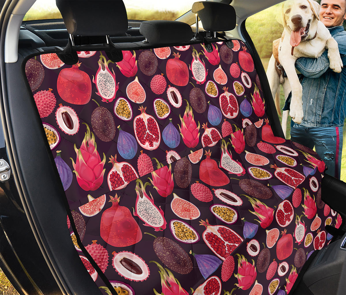 Tropical Summer Fruits Pattern Print Pet Car Back Seat Cover