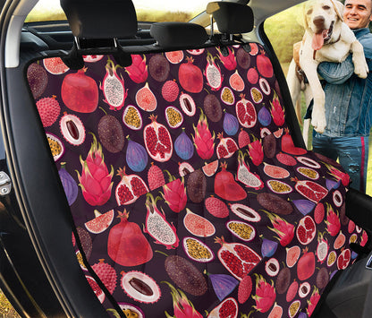 Tropical Summer Fruits Pattern Print Pet Car Back Seat Cover