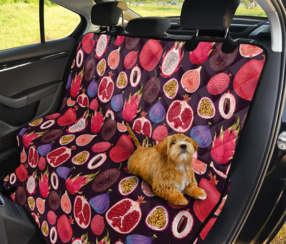 Tropical Summer Fruits Pattern Print Pet Car Back Seat Cover