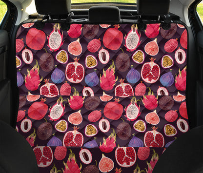 Tropical Summer Fruits Pattern Print Pet Car Back Seat Cover