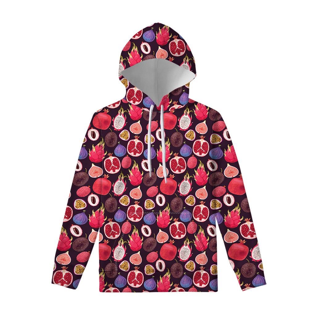 Tropical Summer Fruits Pattern Print Pullover Hoodie