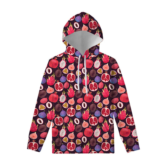 Tropical Summer Fruits Pattern Print Pullover Hoodie