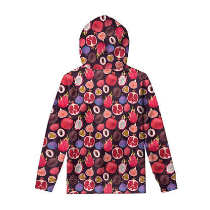 Tropical Summer Fruits Pattern Print Pullover Hoodie
