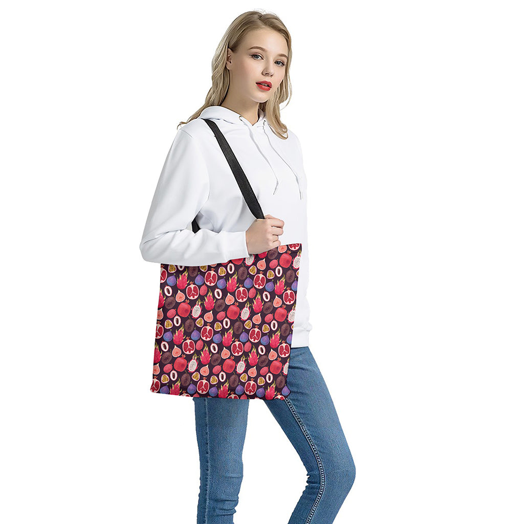 Tropical Summer Fruits Pattern Print Tote Bag