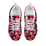 Tropical Summer Fruits Pattern Print White Sneakers