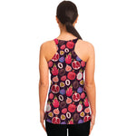 Tropical Summer Fruits Pattern Print Women's Racerback Tank Top