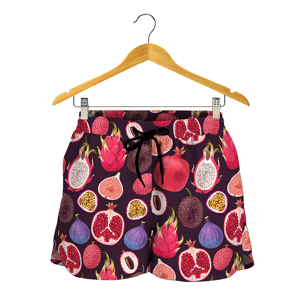 Tropical Summer Fruits Pattern Print Women's Shorts