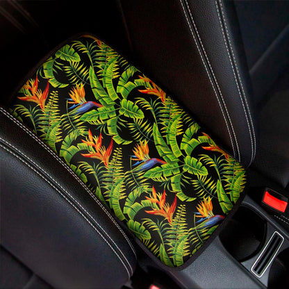 Tropical Summer Pattern Print Car Center Console Cover