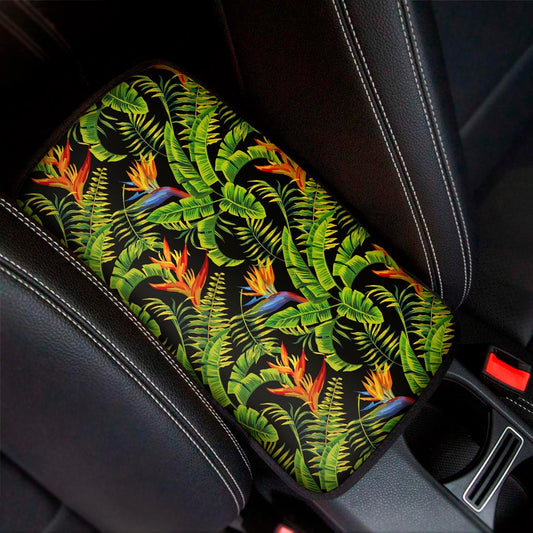 Tropical Summer Pattern Print Car Center Console Cover