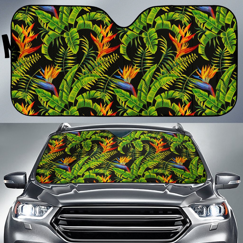Tropical Summer Pattern Print Car Sun Shade GearFrost