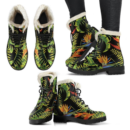 Tropical Summer Pattern Print Comfy Boots GearFrost
