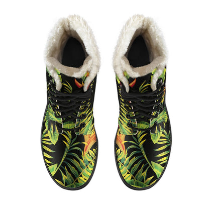 Tropical Summer Pattern Print Comfy Boots GearFrost