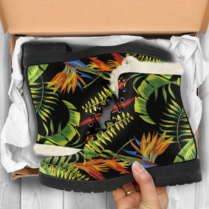 Tropical Summer Pattern Print Comfy Boots GearFrost