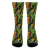 Tropical Summer Pattern Print Crew Socks