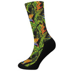 Tropical Summer Pattern Print Crew Socks