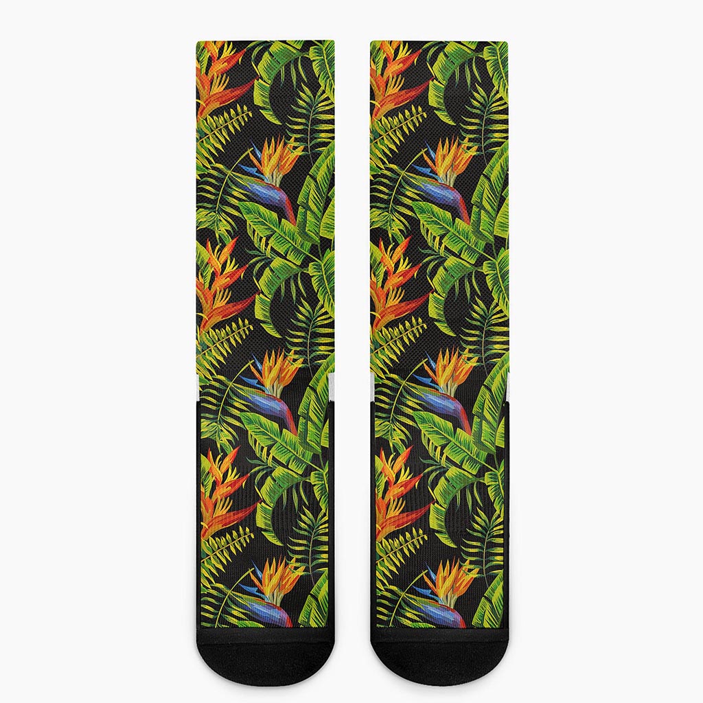 Tropical Summer Pattern Print Crew Socks