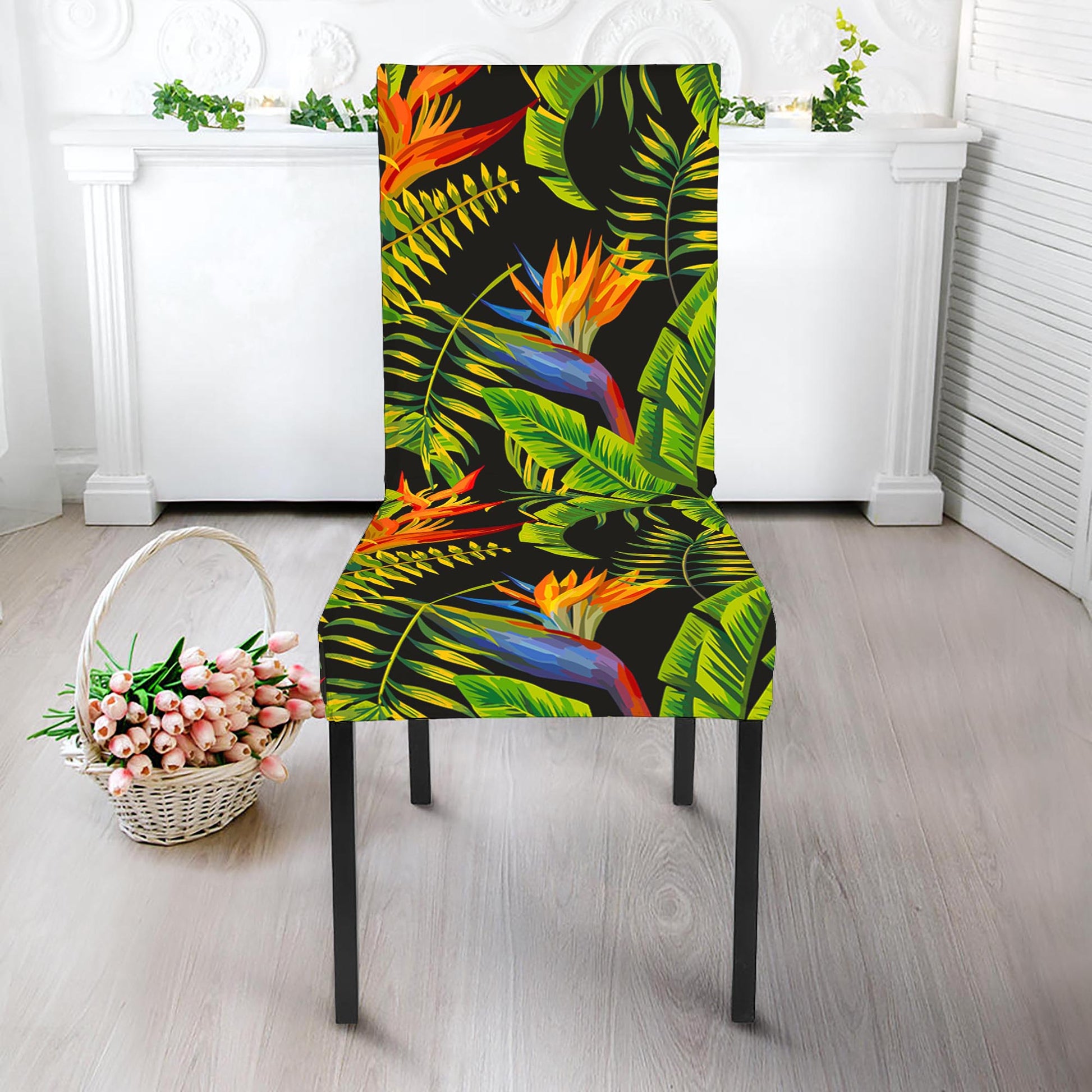 Tropical Summer Pattern Print Dining Chair Slipcover