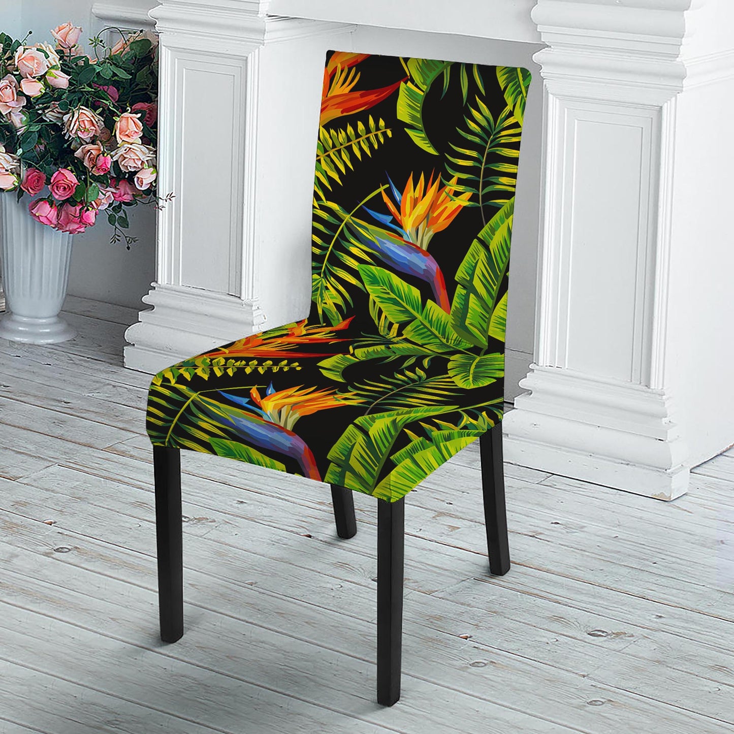 Tropical Summer Pattern Print Dining Chair Slipcover