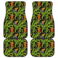 Tropical Summer Pattern Print Front and Back Car Floor Mats