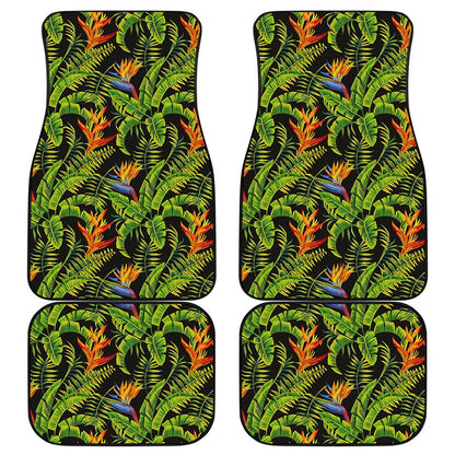 Tropical Summer Pattern Print Front and Back Car Floor Mats