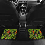 Tropical Summer Pattern Print Front and Back Car Floor Mats
