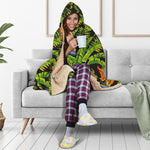 Tropical Summer Pattern Print Hooded Blanket
