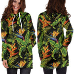 Tropical Summer Pattern Print Hoodie Dress GearFrost