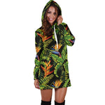 Tropical Summer Pattern Print Hoodie Dress GearFrost