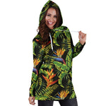 Tropical Summer Pattern Print Hoodie Dress GearFrost