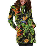 Tropical Summer Pattern Print Hoodie Dress GearFrost