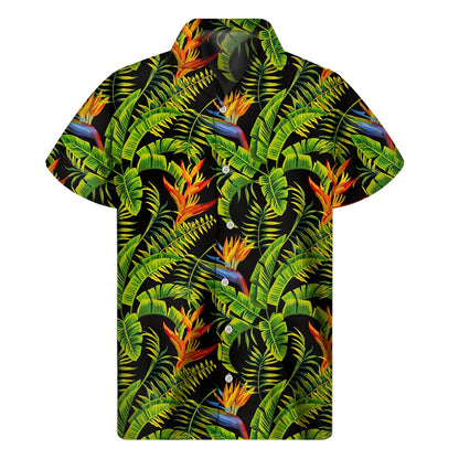 Tropical Summer Pattern Print Men's Short Sleeve Shirt