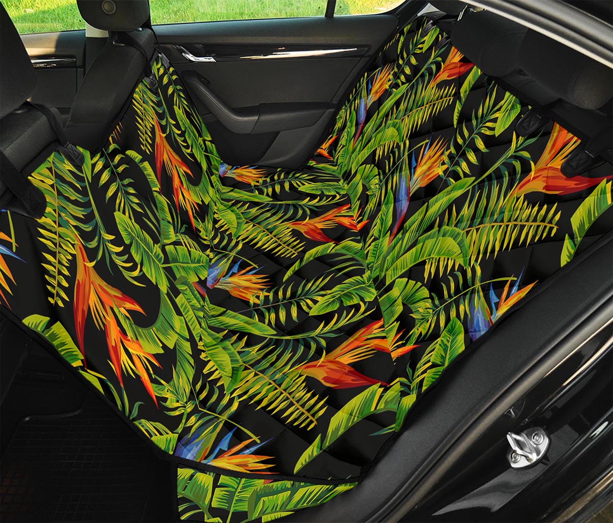 Tropical Summer Pattern Print Pet Car Back Seat Cover