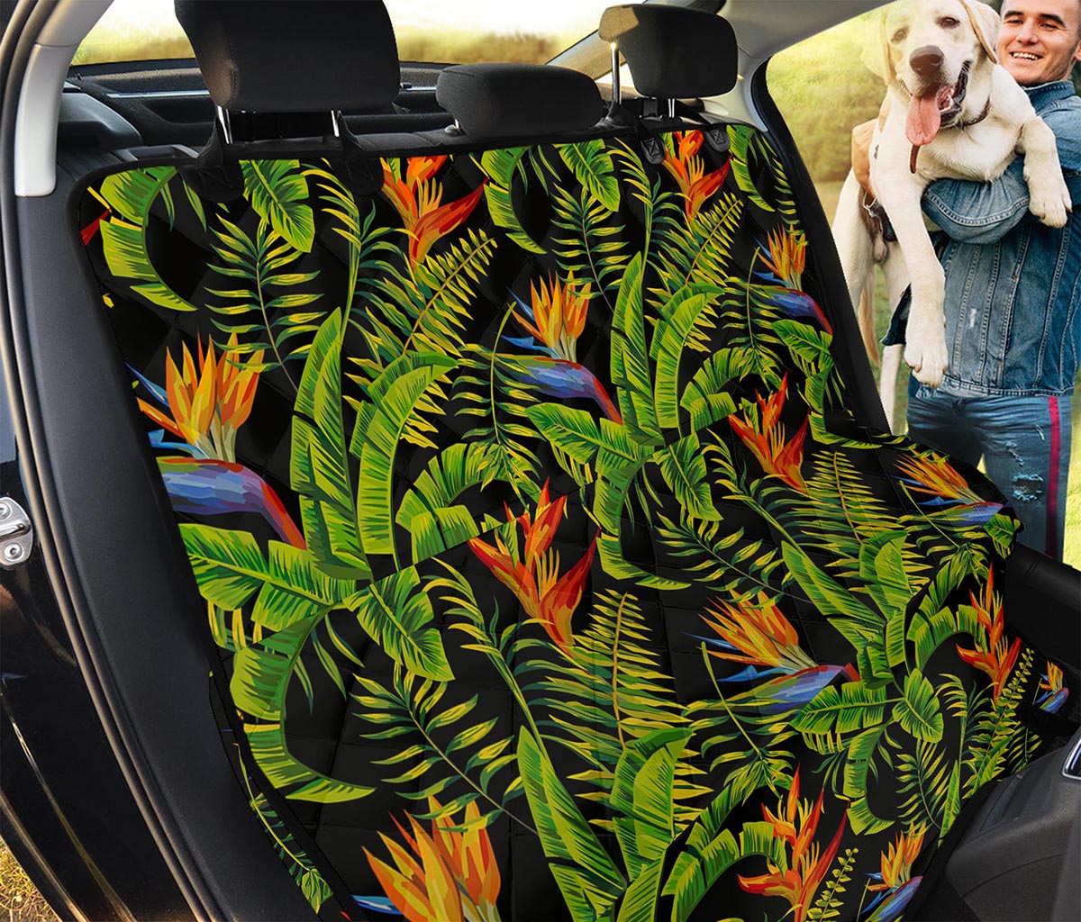 Tropical Summer Pattern Print Pet Car Back Seat Cover