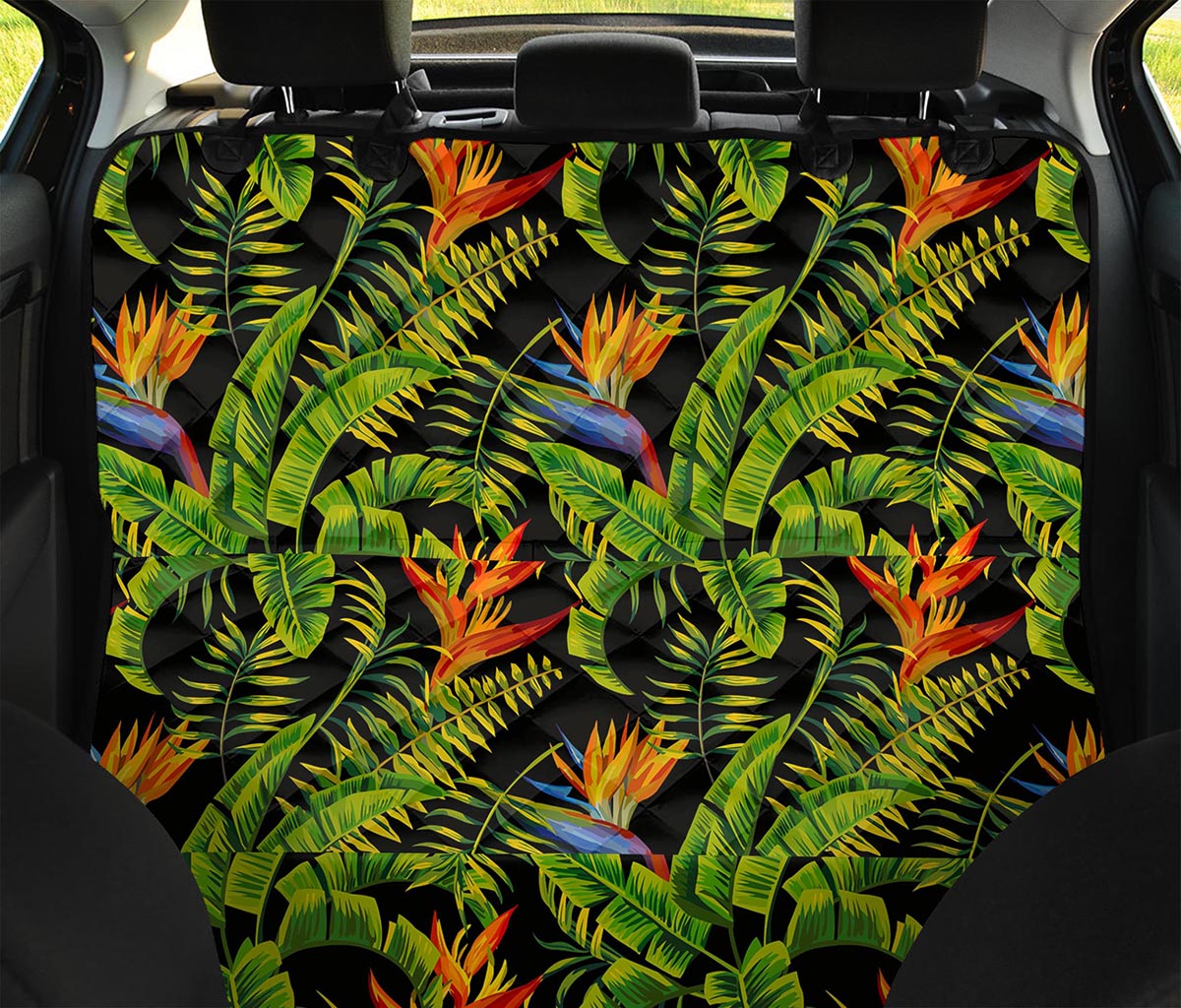 Tropical Summer Pattern Print Pet Car Back Seat Cover