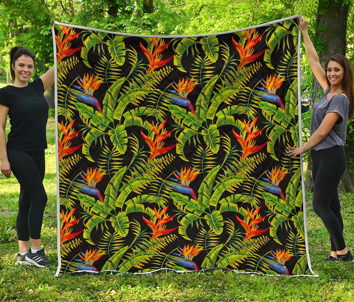 Tropical Summer Pattern Print Quilt
