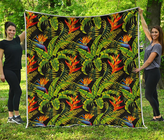 Tropical Summer Pattern Print Quilt