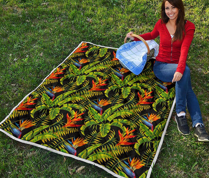Tropical Summer Pattern Print Quilt
