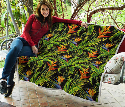 Tropical Summer Pattern Print Quilt