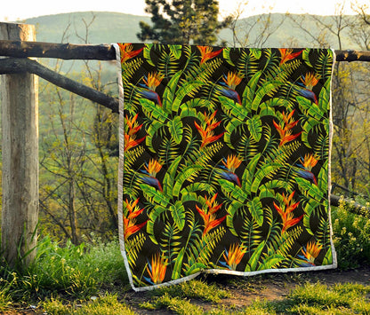 Tropical Summer Pattern Print Quilt